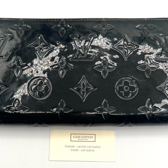 Louis Vuitton Black Vernis LV Embossed Zippy Wallet with COA - Picture 8 of 16